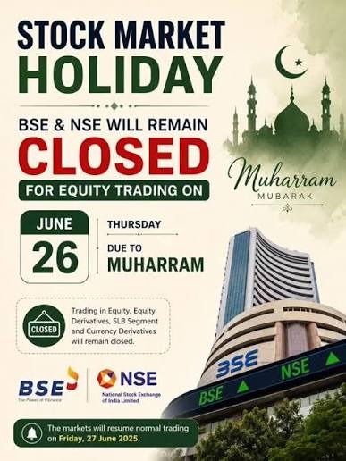 Stock Markets Remain Closed for Muharram, Trading to Resume on Monday
