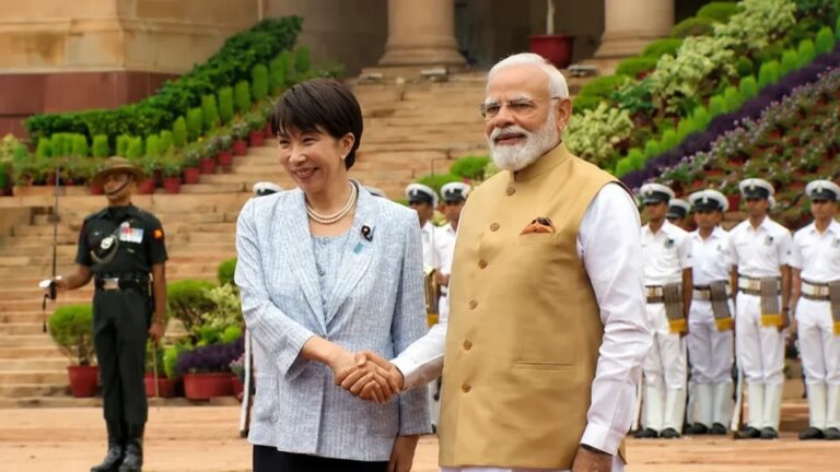 Japanese Prime Minister Sanae Takaichi Arrives in New Delhi on First Official Visit to India.