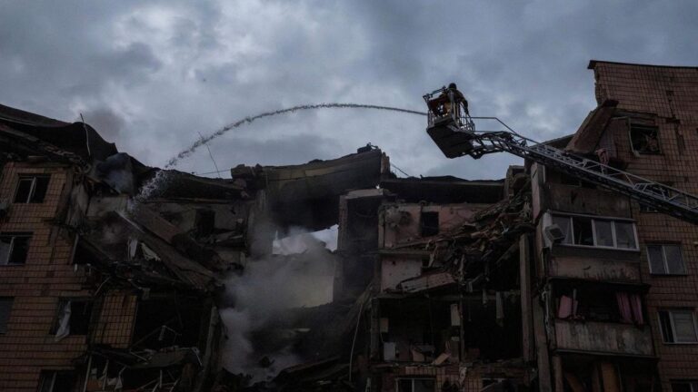 Russian Missile and Drone Strike on Kyiv Kills at Least 10, Injures Several